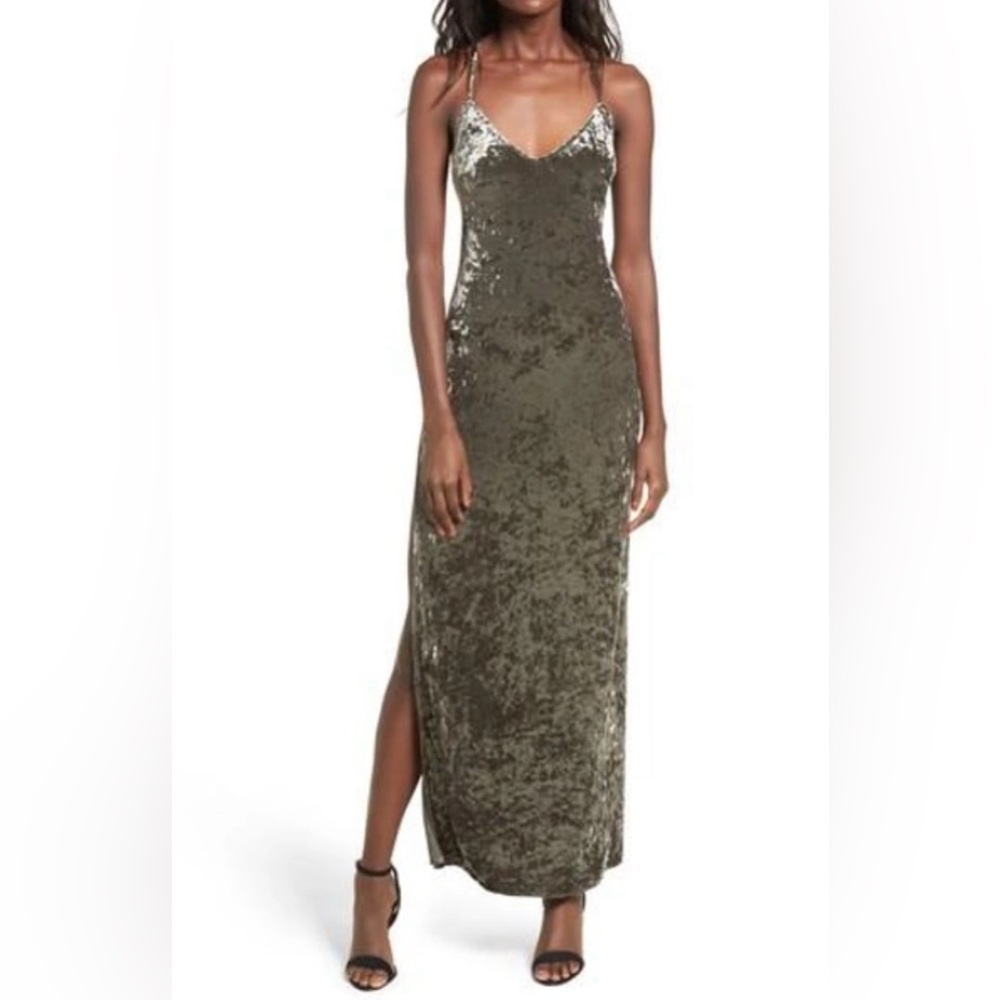 In The Deep Maxi Dress in Olive Charcoal